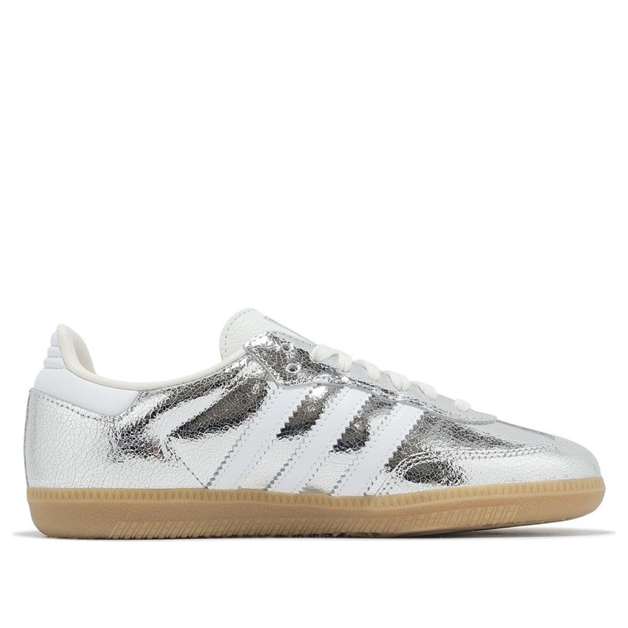 (WMNS) adidas Samba OG 'Silver Metallic Cracked Leather' JR0035